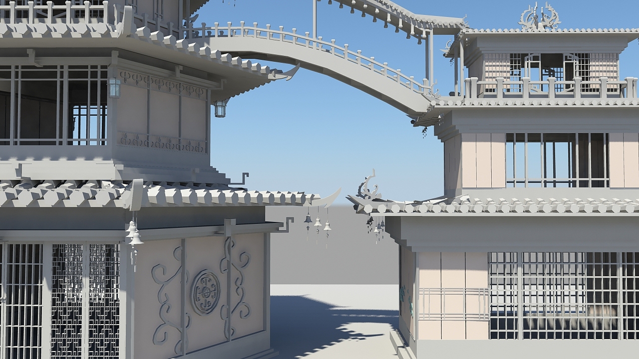 秦时明月 空山鸟语 雀阁 建模（图ZNjc0NzUzODQ=） - 建筑/空间 - 站酷设计师荼靡花事了lq原创素材 - 站酷ZCOOL