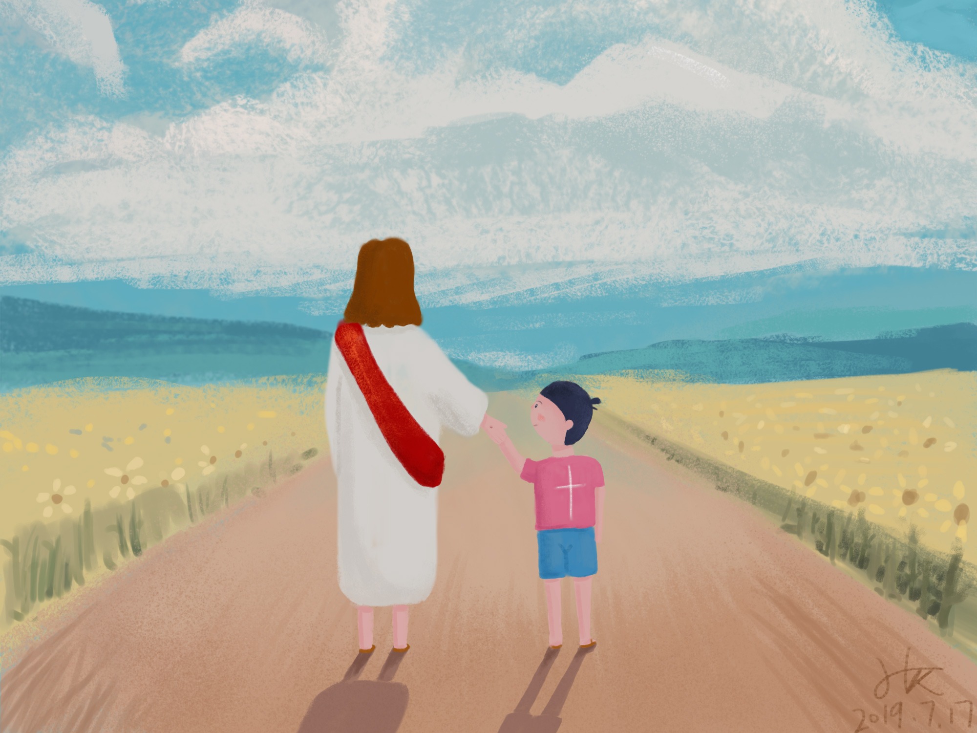 耶稣与小孩子图片_基督教壁纸图片站