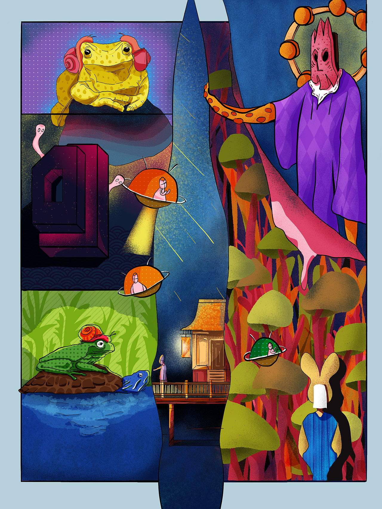 毕业插画设计-牧灵人