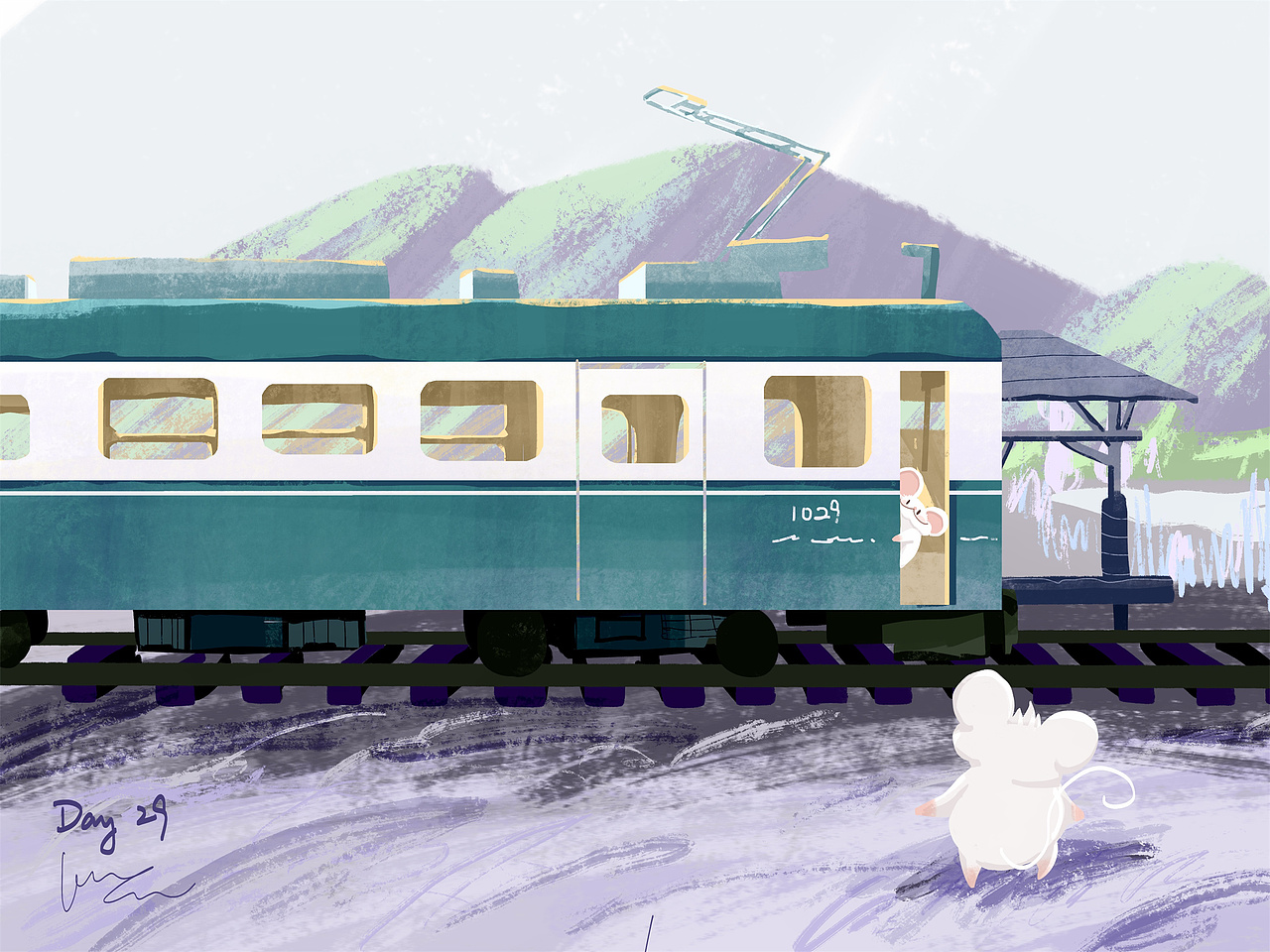 60Days 色彩速涂 | 胖白鼠的日常