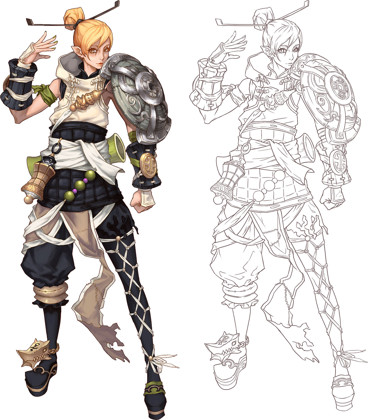 一些韓風(fēng)臨摹練習(xí)（圖ZMTQwMTY2MTQw） - 游戲原畫 - 站酷設(shè)計師xiande40原創(chuàng)素材 - 站酷ZCOOL