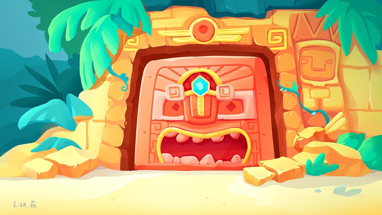 设计的私心 一个憨憨的石门形象 br> br>