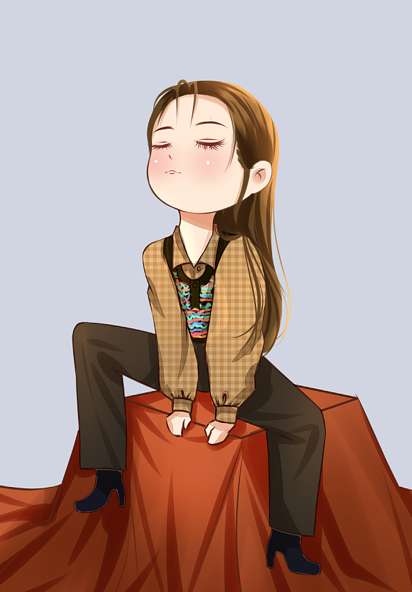 田馥甄卡通头像插画q版