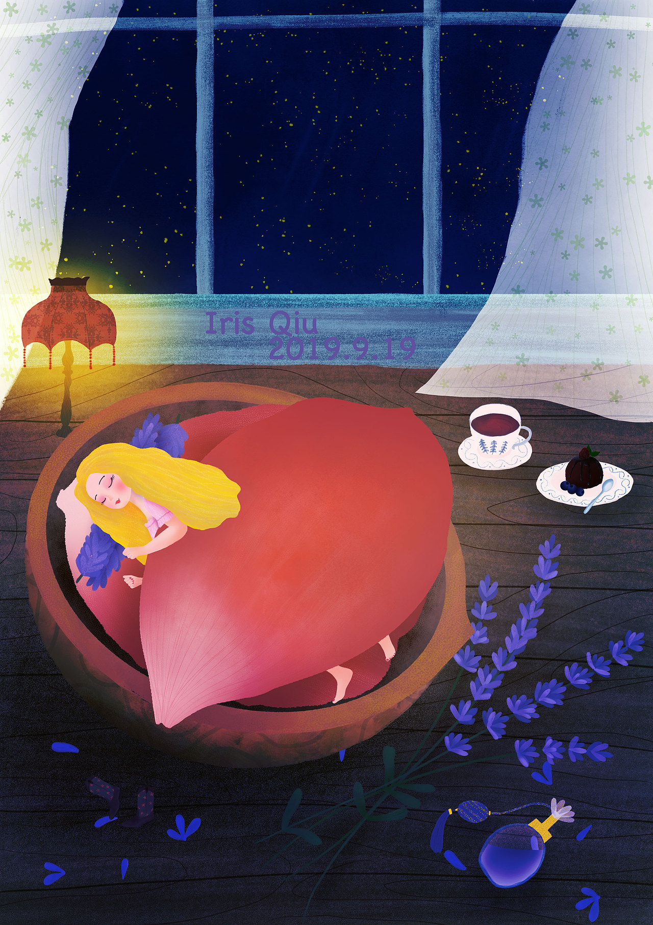 儿童插画-拇指姑娘