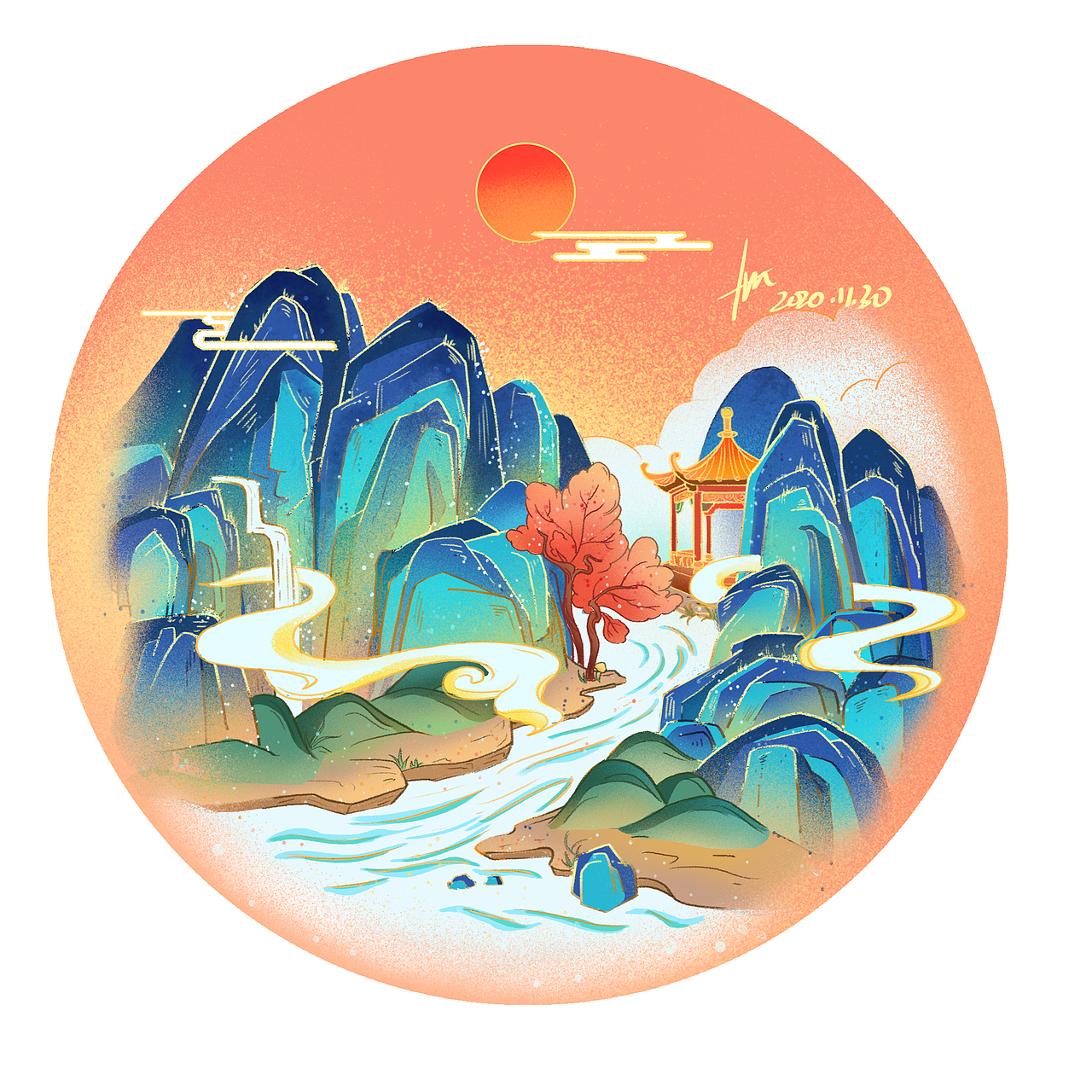 国潮插画（图ZMjM0MDIyMDQ0） - 创作习作 - 站酷设计师香茶小汉堡原创素材 - 站酷ZCOOL