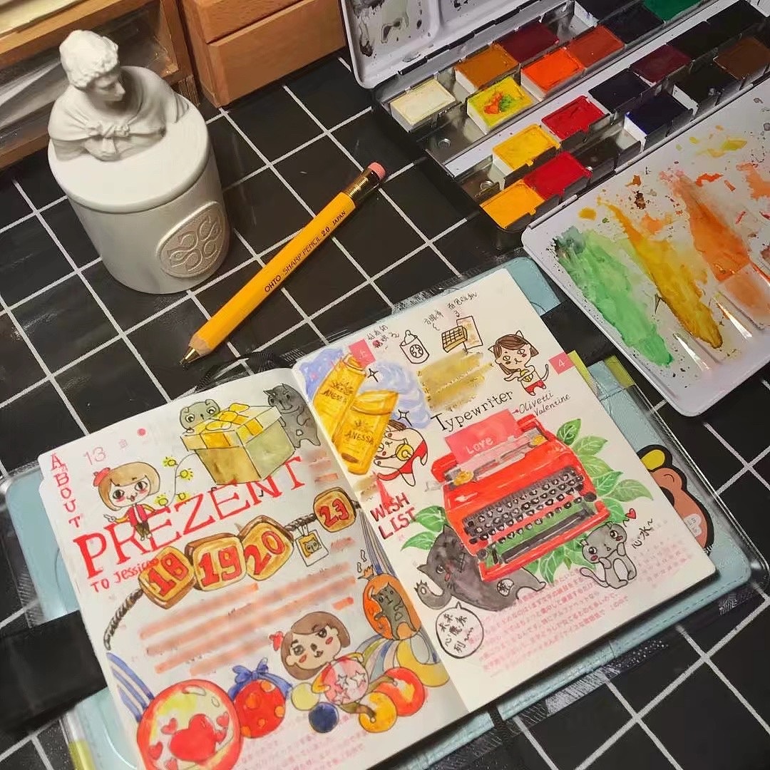 【手帐合集】2016-2020（图ZMjAzMDgwNTEy） - 新锐潮流插画 - 站酷设计师大宝圆子原创素材 - 站酷ZCOOL