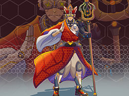 賽博朋克國潮風插畫-唐僧