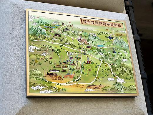 哈密市旅游手绘地图-地图怎么画-大地手绘地图原创出品