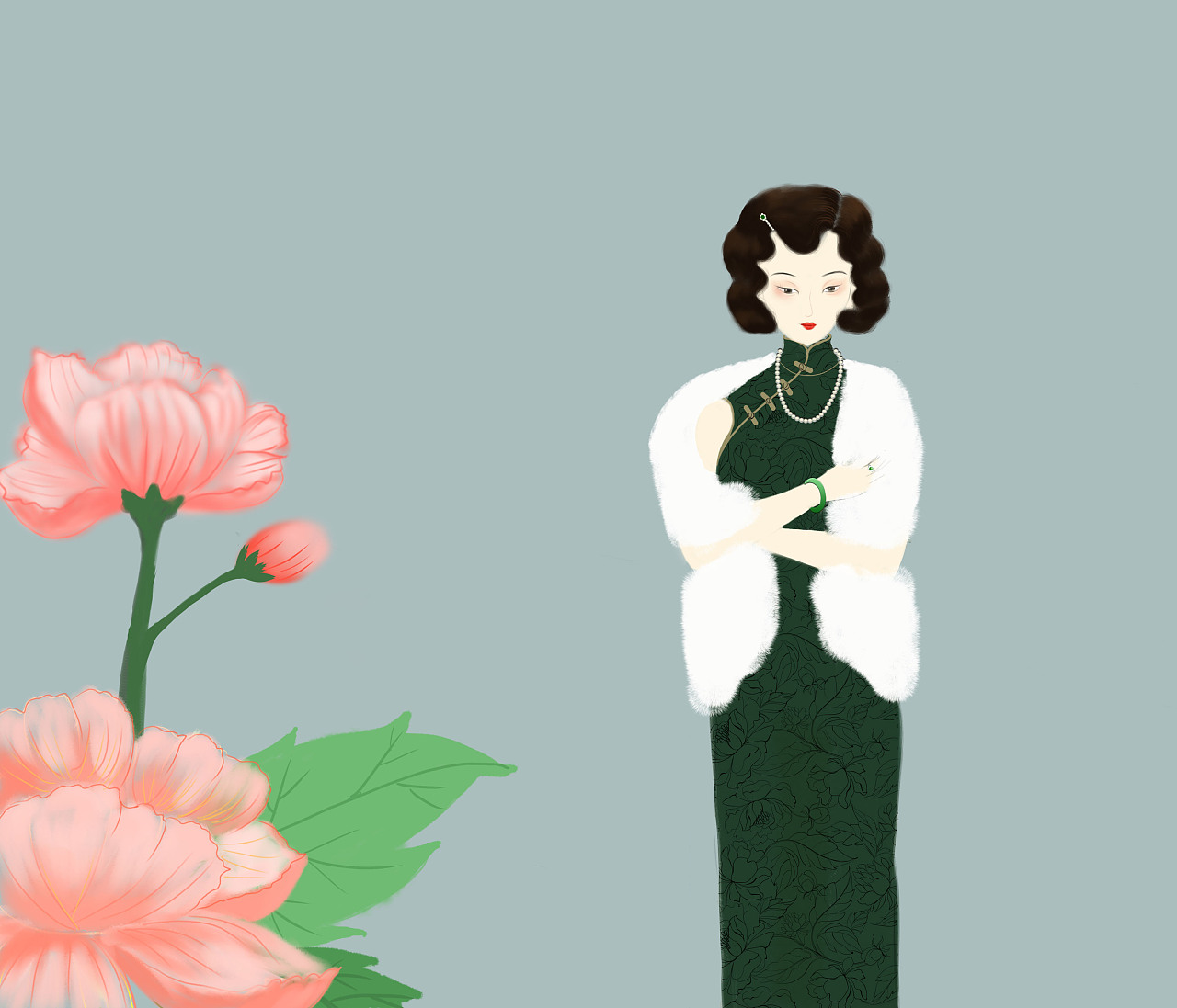 优雅富贵旗袍美人