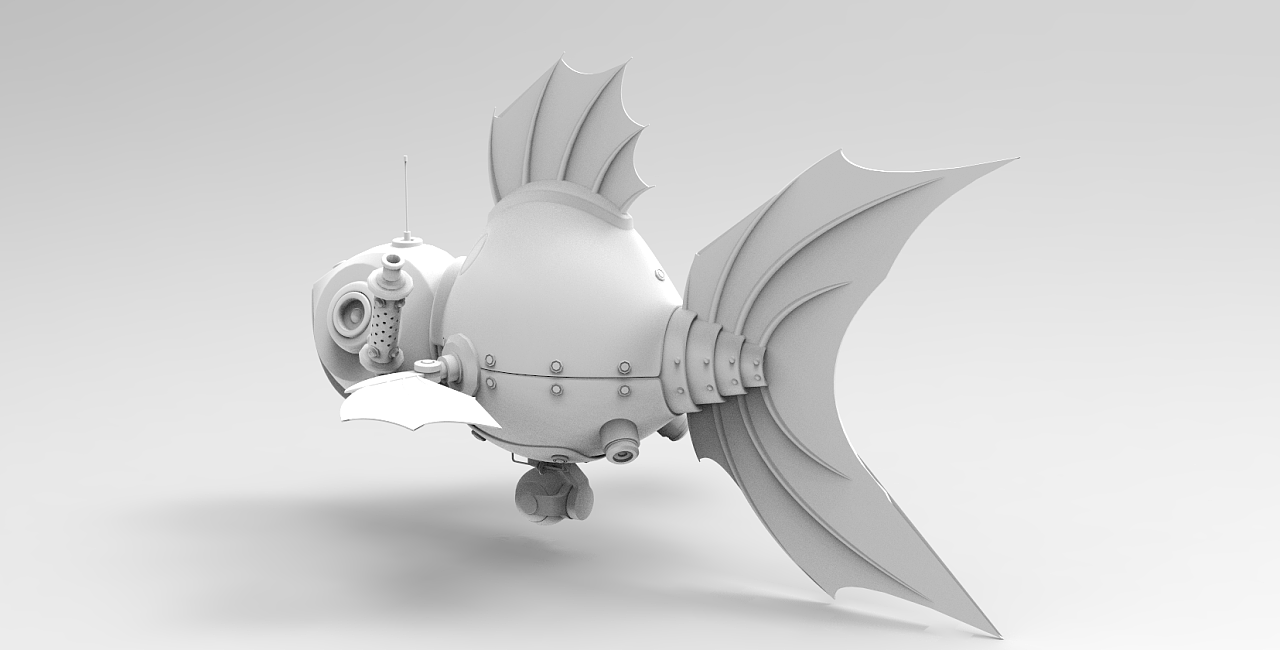未来玩具--机械金鱼|三维|机械/交通|研物社 - 原创作品 - 站酷