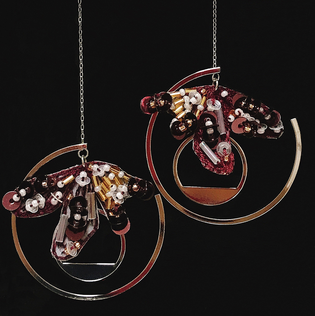 镶饰-純手工刺繡-可拆换耳飾（图ZMTQwMTI0MzQw） - 首饰设计 - 站酷设计师劉阿冰原创素材 - 站酷ZCOOL