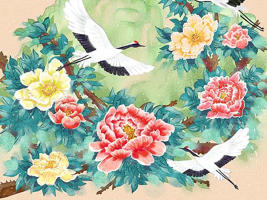 牡丹花（个人主页-ZNTUzNzY5Njg=） - 商业插画 - 站酷设计师Z22037477原创素材 - 站酷ZCOOL