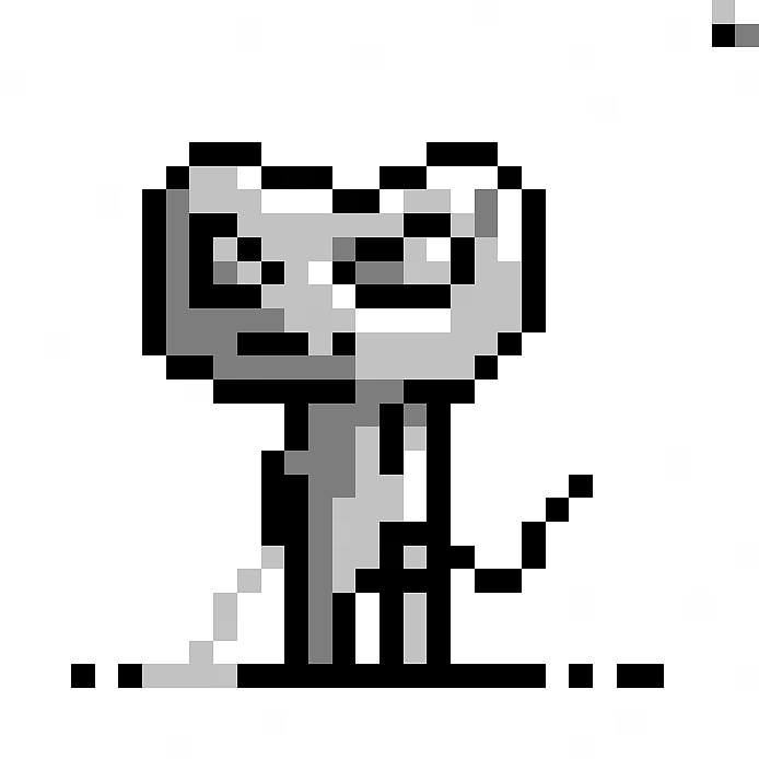 黑白四色像素画练习