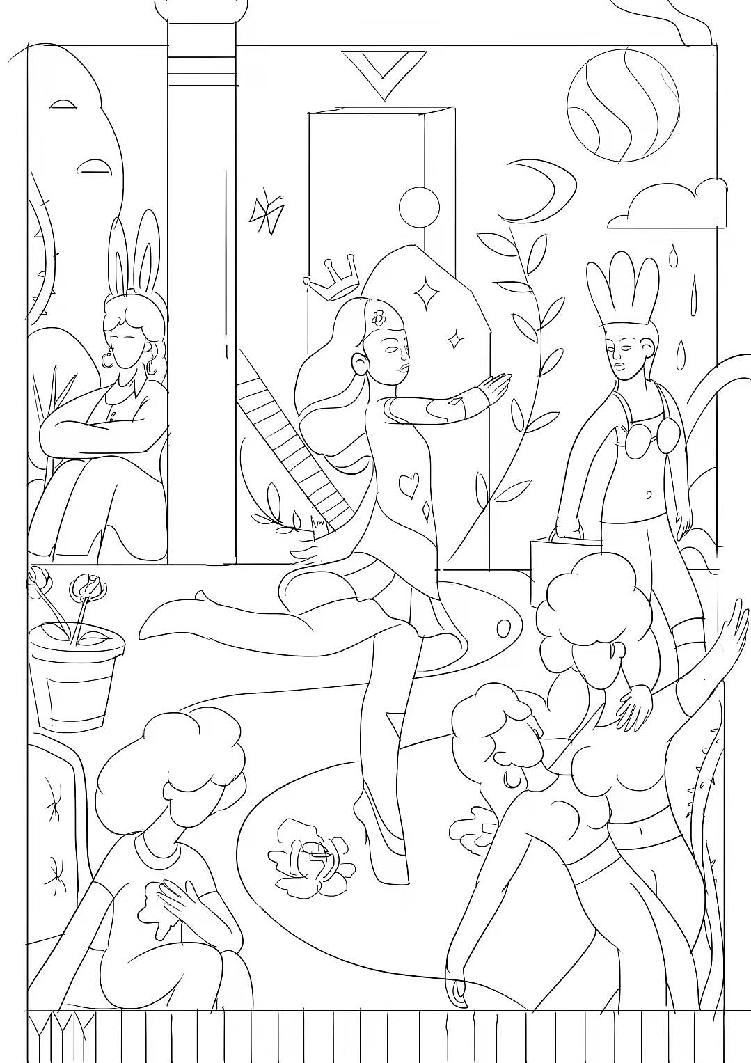 两个比特丘（图ZMjc0OTUwNzMy） - 商业插画 - 站酷设计师艺青illustration原创素材 - 站酷ZCOOL