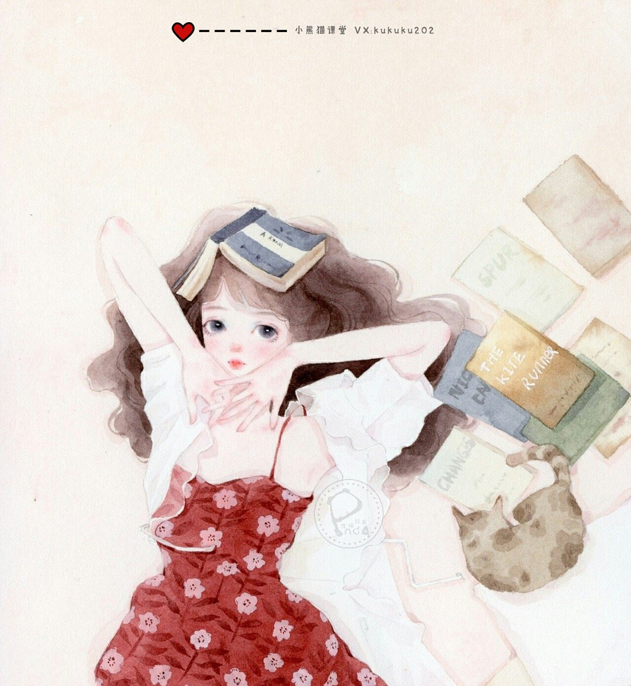 水彩手绘卡通插画手绘插画水彩教程森系少女头像壁纸（图ZMTY3MzU2MTY4） - 创作习作 - 站酷设计师熊猫胖哒原创素材 - 站酷ZCOOL