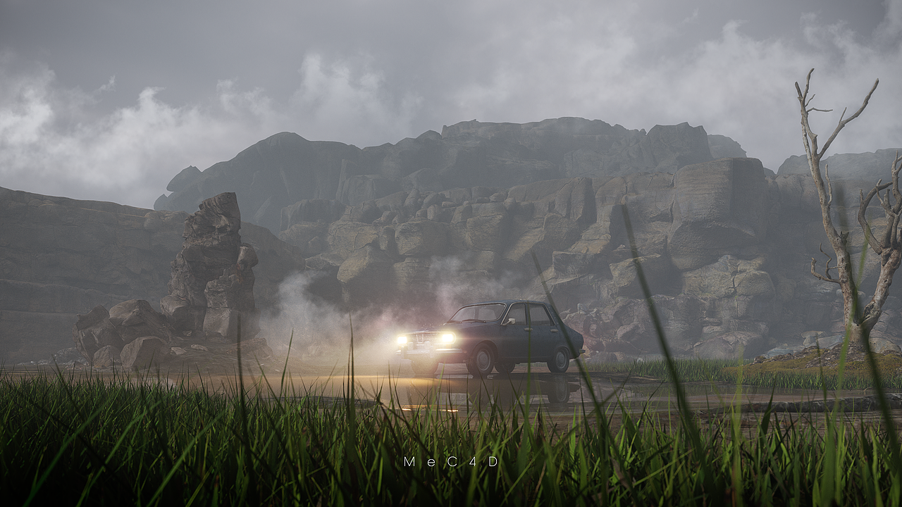 几张CINEMA 4D风景CG练习——《采石场》（图ZMjAzMzc1NzQw） - 场景 - 站酷设计师MeC4D原创素材 - 站酷ZCOOL