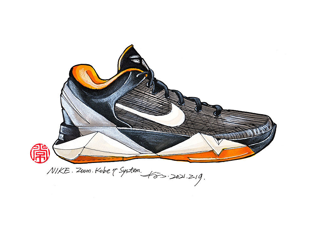 手绘科比战靴【下】耐克时代