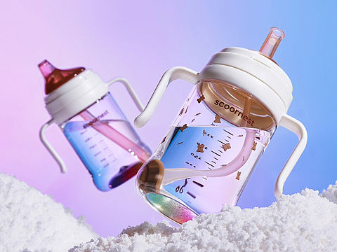 彩虹奶瓶杯|电商摄影