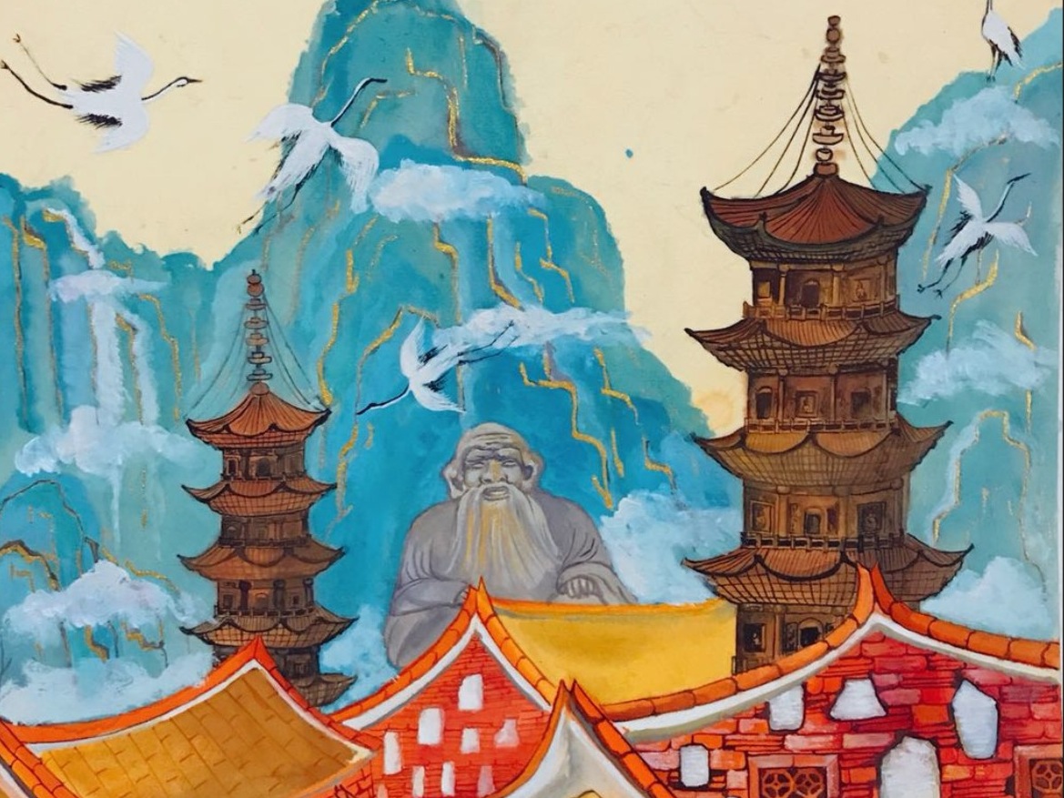 泉州开元寺手绘图图片