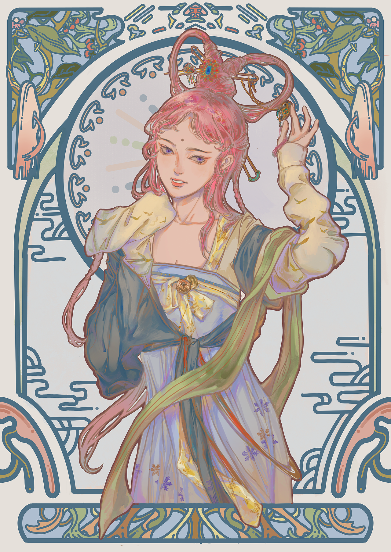 國風(fēng)系列插畫 —— 民族風(fēng)華錄（圖ZMjkwMjIwNjYw） - 創(chuàng)作習(xí)作 - 站酷設(shè)計(jì)師塘雨原創(chuàng)素材 - 站酷ZCOOL