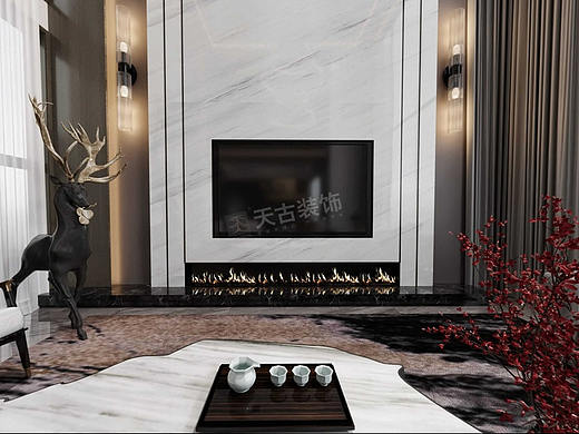 万科十七英里双拼别墅装修,天古装饰21周年庆