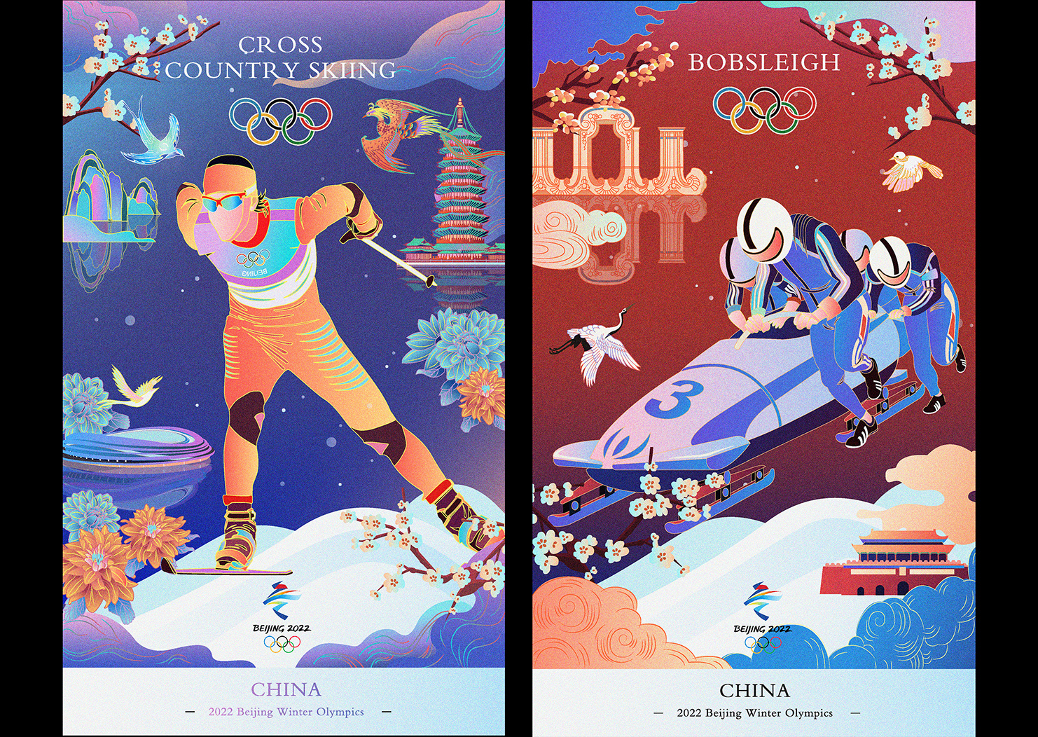 2022冬奥会儿童海报图片