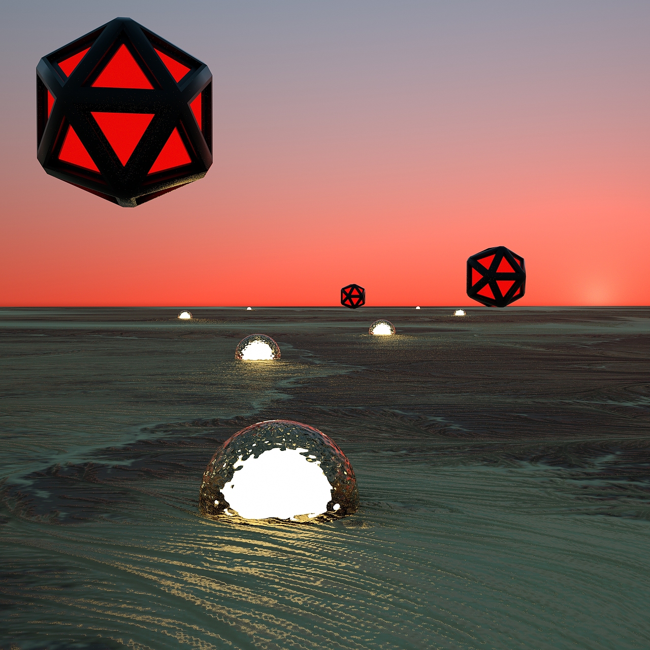 C4D作品沙漠之光