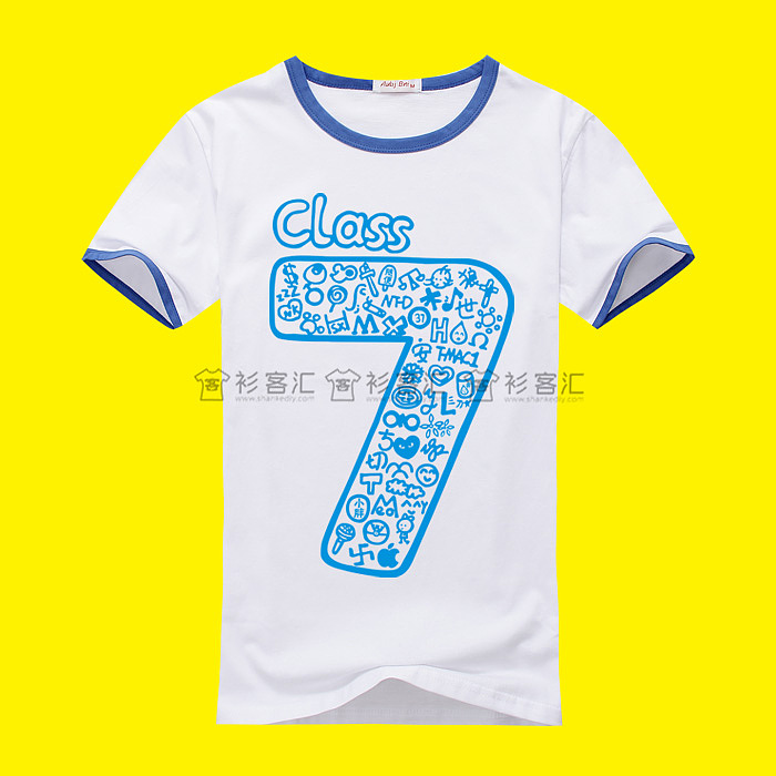 高三毕业班服图案 7班班服设计图案 个性班服设计 7班服设计logo图案（图ZNDYyMDU2NzI=） - 休闲/流行服饰 - 站酷设计师liusanzhan原创素材 - 站酷ZCOOL