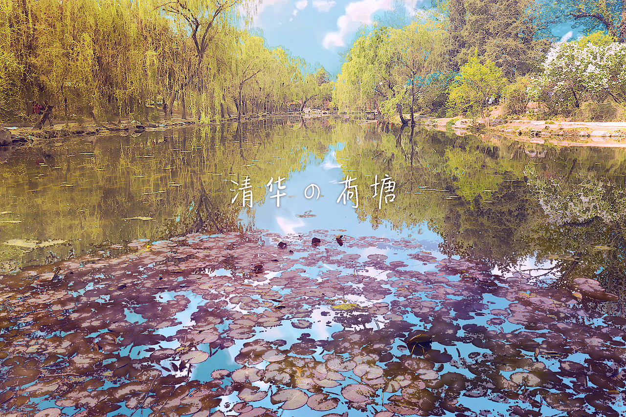 新海诚风格清华园明信片（图ZMTY5MjE1ODQw） - 宣传物料 - 站酷设计师叫我灰灰灰原创素材 - 站酷ZCOOL