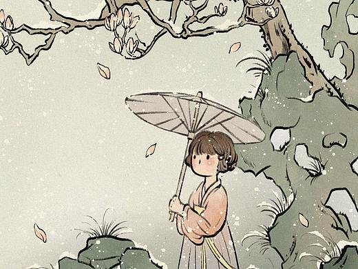 古风系列插画 | 花与诗