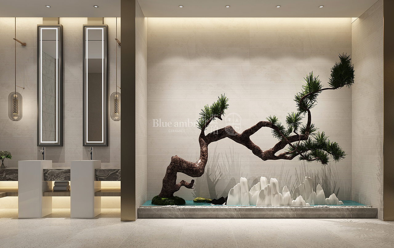 蓝珀瓷砖A系列<新艺术>空间效果图