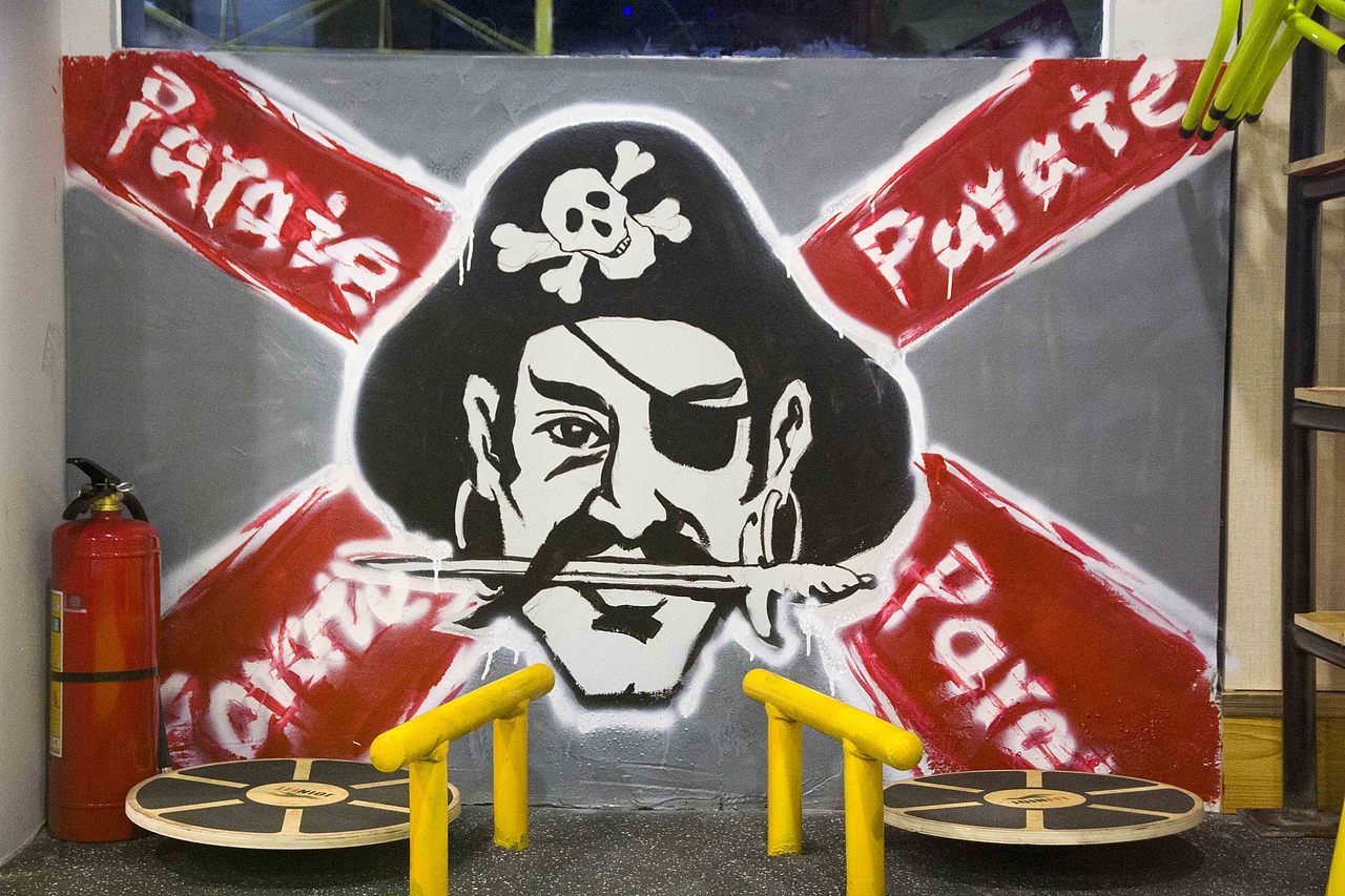 健身房手绘涂鸦