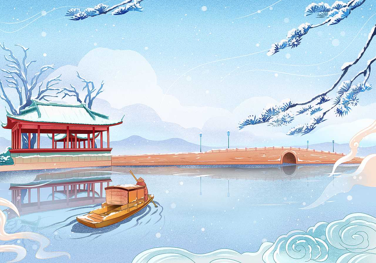 杭州十景手绘图（图ZMjk0ODE1MjM2） - 商业插画 - 站酷设计师晓绘趣味策划原创素材 - 站酷ZCOOL