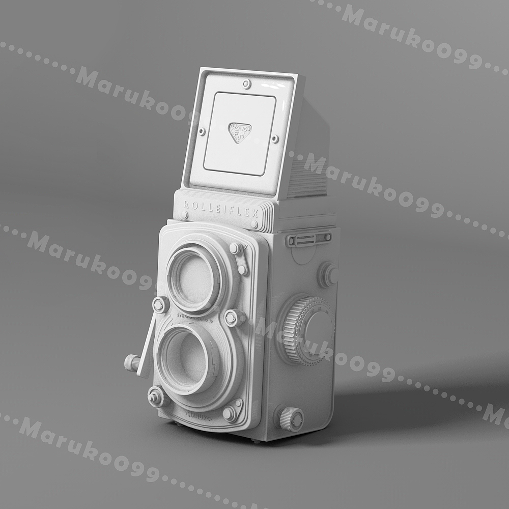 C4D建模白膜练习-老式摄像机