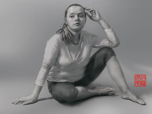 胖女素描板绘（个人主页-ZNTg2NzE4MTI=） - 绘画 - 站酷设计师boluojiedi原创素材 - 站酷ZCOOL