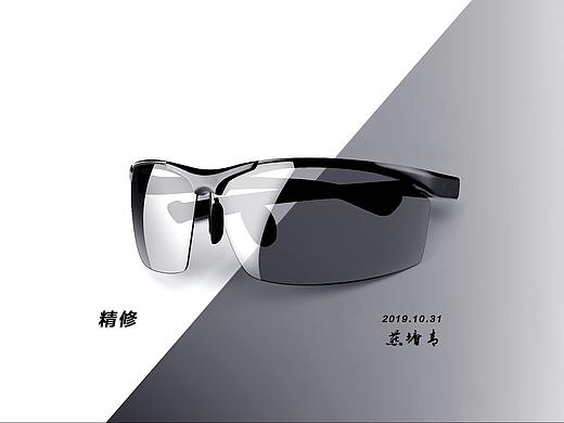 黑色眼镜精修