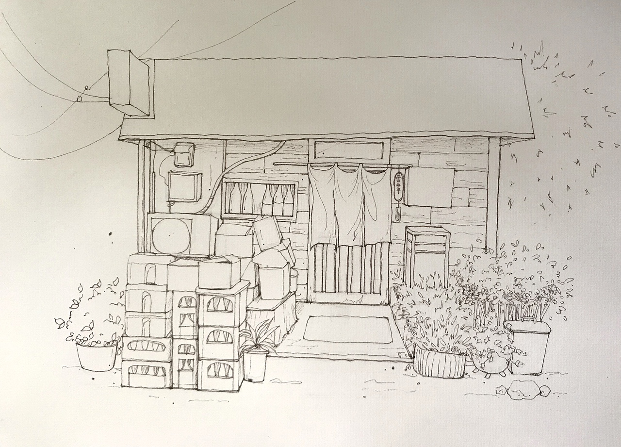 水彩手绘日本小店（图ZMTM3MjU1MDk2） - 商业插画 - 站酷设计师丹米原创素材 - 站酷ZCOOL