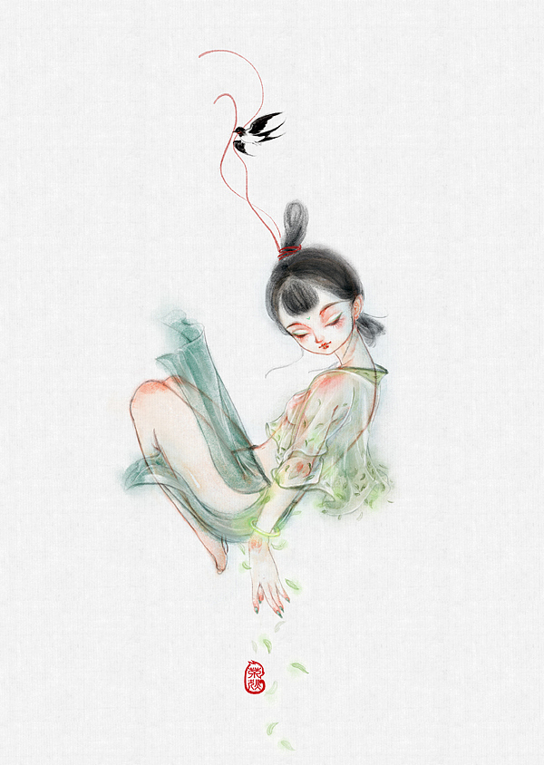 《茶雾之容》原创系列（茶狄/绘）（图ZMTExNzQ2ODEy） - 艺术插画 - 站酷设计师茶狄原创素材 - 站酷ZCOOL