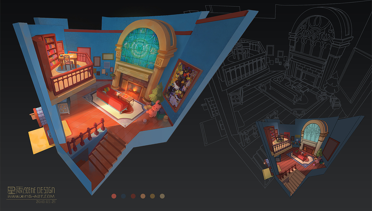 星雨场景班学员室内设计作业选登