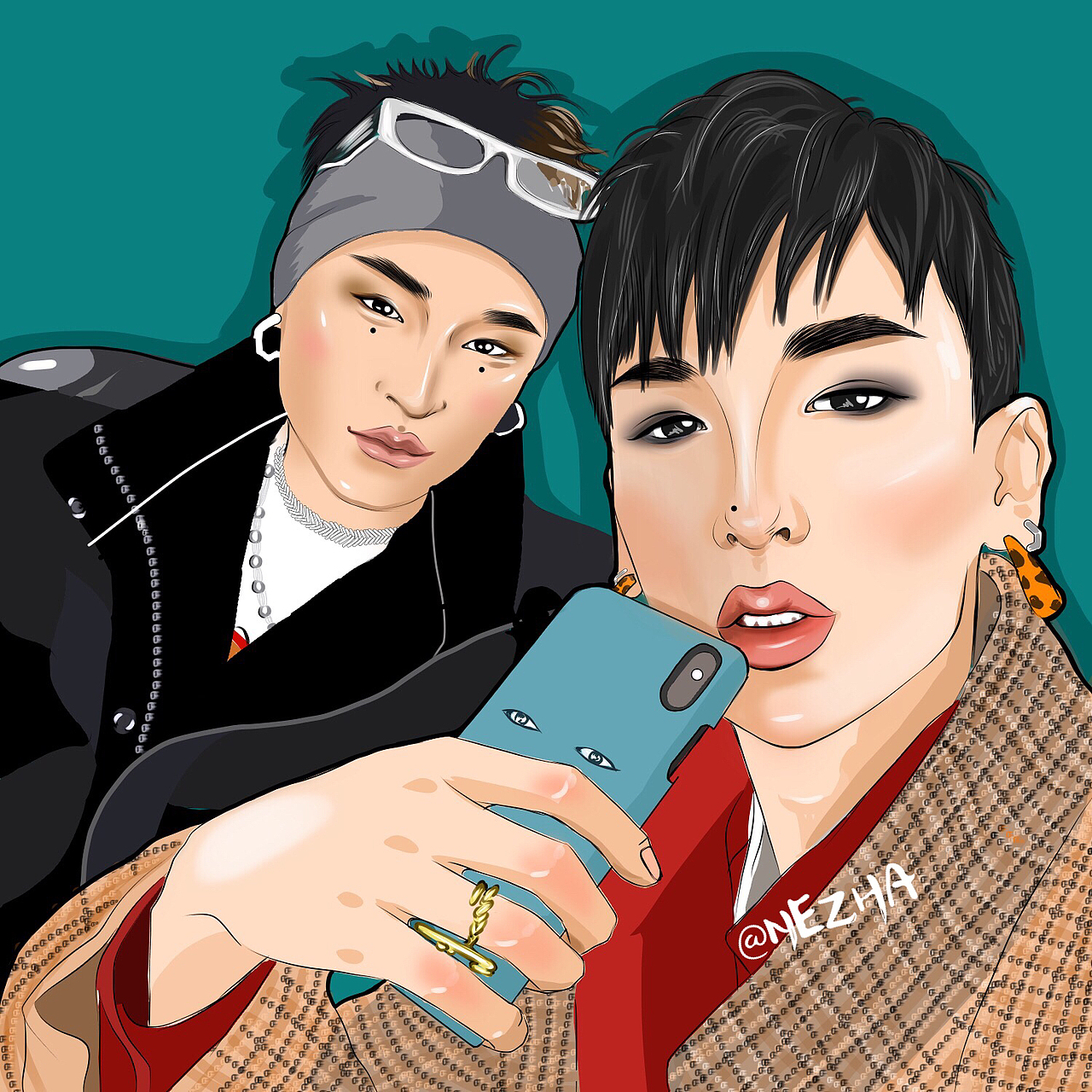 手绘插画习作（图ZMTUzNjI2NDgw） - 创作习作 - 站酷设计师哪呆咤原创素材 - 站酷ZCOOL