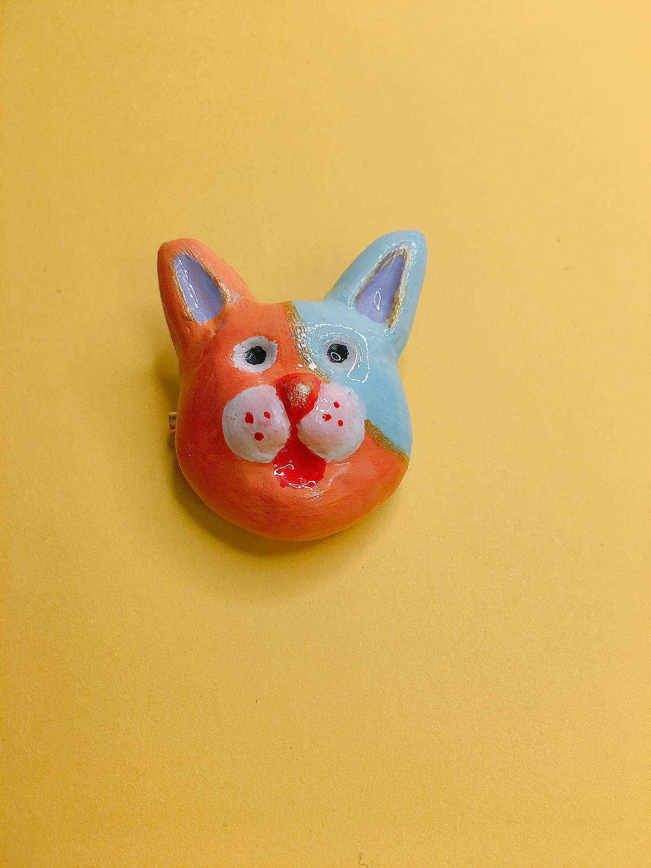 石塑黏土胸针,丑萌丑萌