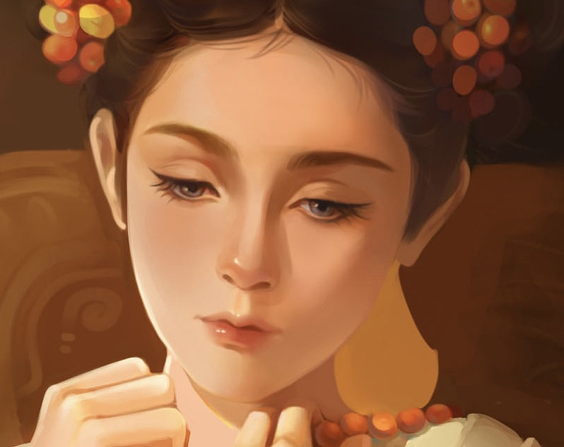 油画少女（图ZMzUwOTU0Mzg0） - 创作习作 - 站酷设计师爱画画的樱桃原创素材 - 站酷ZCOOL