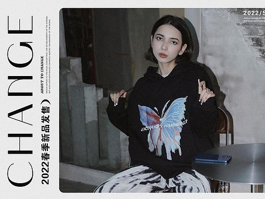 女装暗黑潮牌电商首页设计平面设计APP服装海报设计