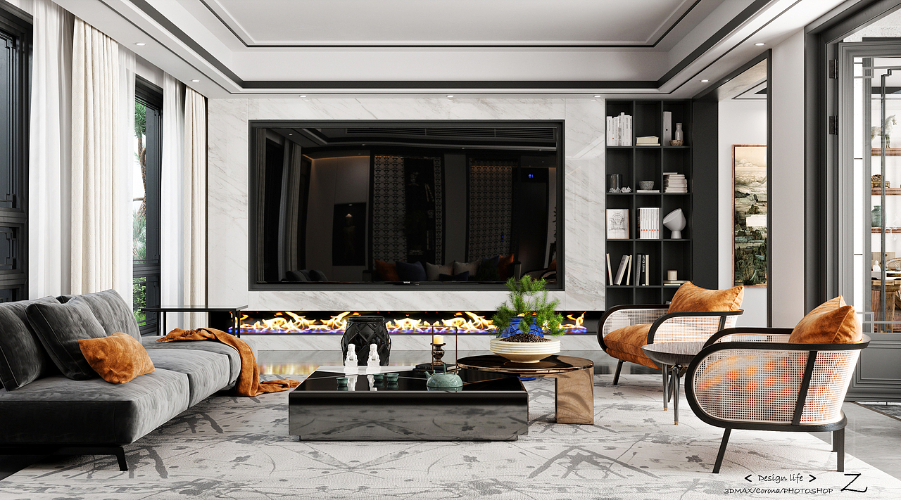 新中式别墅庭院·自然·舒适·现代化