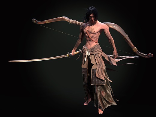 只狼角色——苇名弦一郎 次世代人物练习