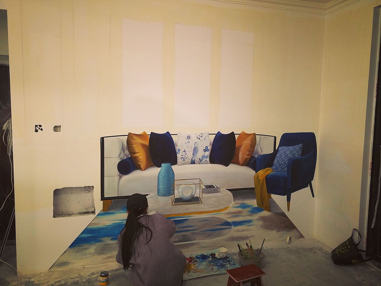 武汉样板间彩绘