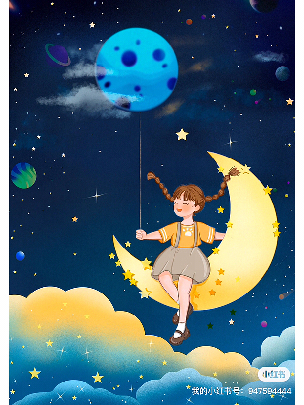 一组治愈系插画。夏(1)