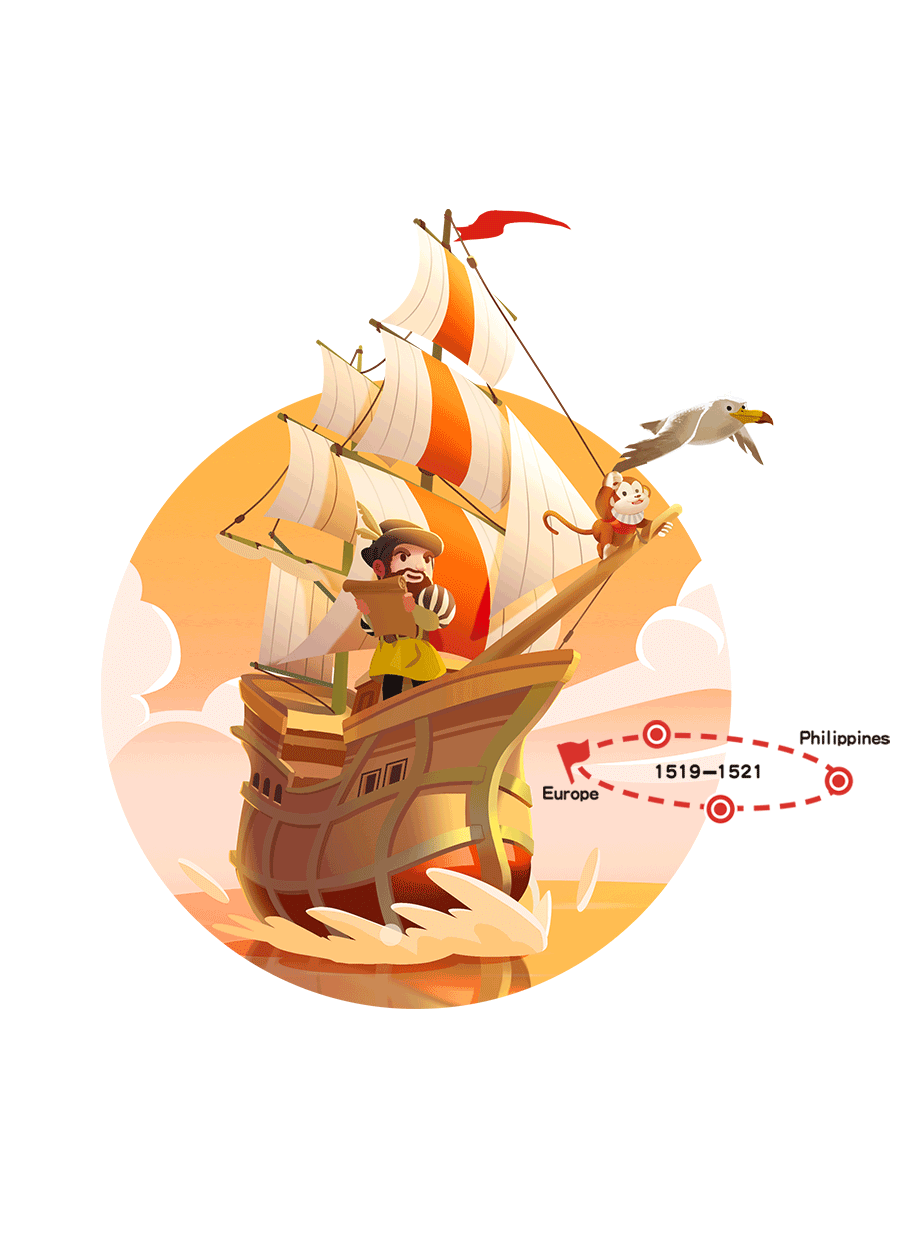 大航海时代 小学教材封面插画 动效（图ZMTEwMjYyNDY0） - 儿童插画 - 站酷设计师胡碴怪人原创素材 - 站酷ZCOOL