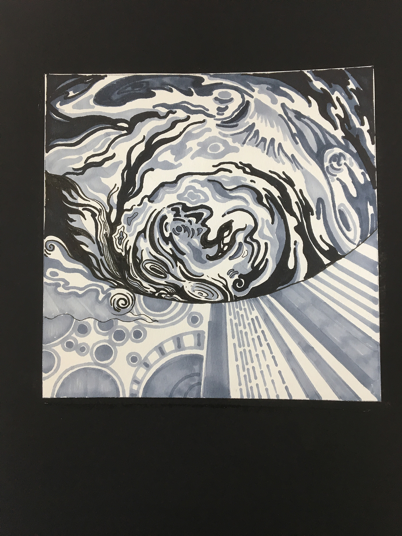 黑白 色彩构成 装饰图形