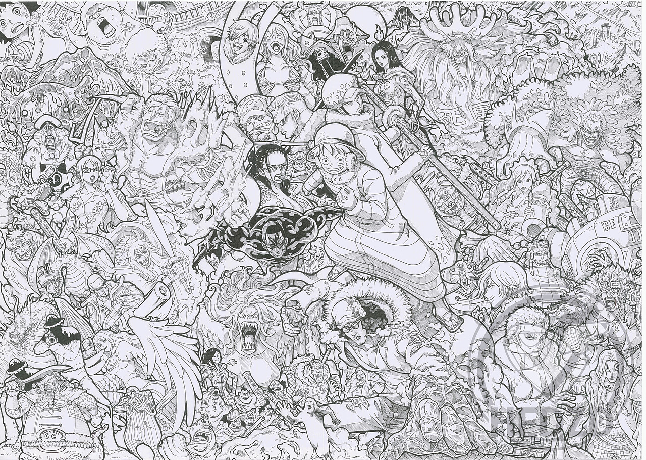 海贼王全人物2年后人物合集02冰火岛篇线稿